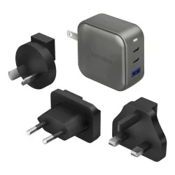 Energea Travelworld Gan66, 2C1A Pd/Pps/Qc3.0 Wall Charger,66W (Us+Uk+Eu+Au) - Gun